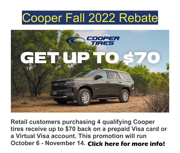 Cooper Fall 2022 Rebate